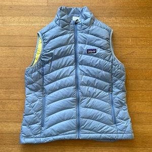 Patagonia down sweater vest light blue size M